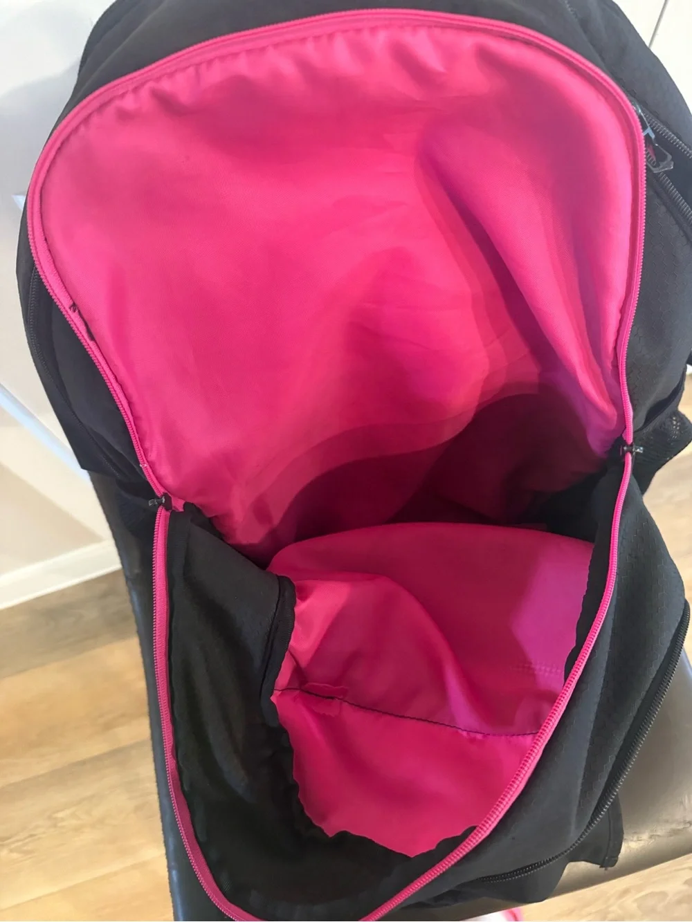 adidas Black Backpack with Pink Trim and Logo - Picture 5 of 6